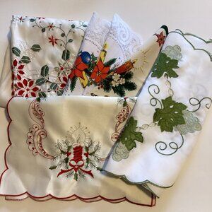 6 Christmas Table Runners Doilies Festive Table Linens